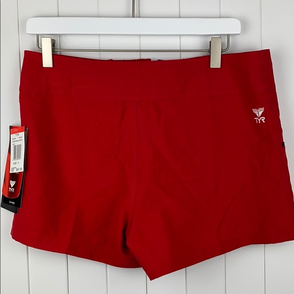 TYR Red Lifeguard Board Shorts. NWT. Size: S - Picture 2 of 8